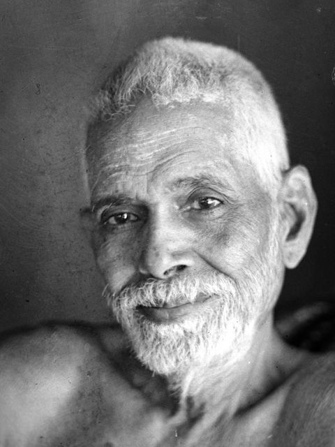 Sri Ramana Maharshi, smiling gently